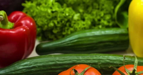 Various Vegetables, Dolly Shot Stock Footage 46714781