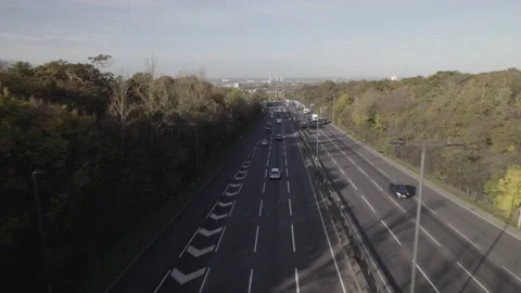 Various vehicles driving on multilane highway Stock-Footage 167957520