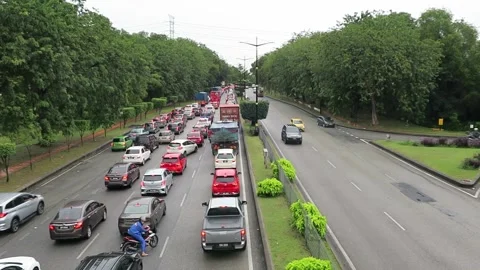 Various vehicles on the road section 20 shah alam. Stock Footage 221659492