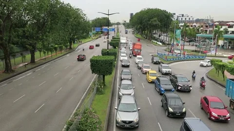 Various vehicles on the road section 20 shah alam. Stock Footage 221659493
