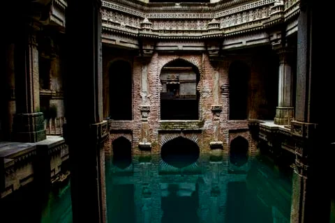 Various views of the Adalaj Stepwell Stock Photos