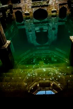 Various views of the Adalaj Stepwell Stock Photos