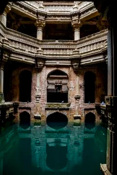 Various views of the Adalaj Stepwell Stock Photos
