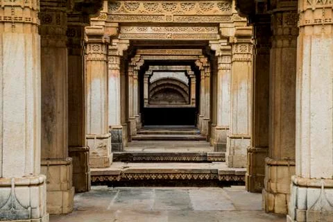 Various views of the Adalaj Stepwell Stock Photos