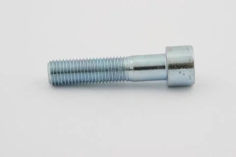 Various views of the bolt and nut , Closeup isolated on a white background Stock Photos