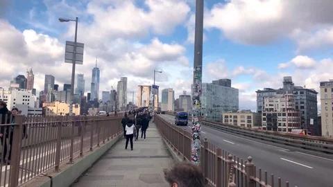 Various Views from the Brooklyn Bridge Stock Footage 97754338