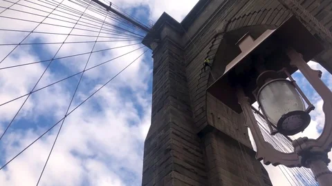 Various Views from the Brooklyn Bridge Stock Footage 97754348