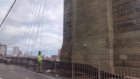 Various Views from the Brooklyn Bridge Stock Footage 97754410