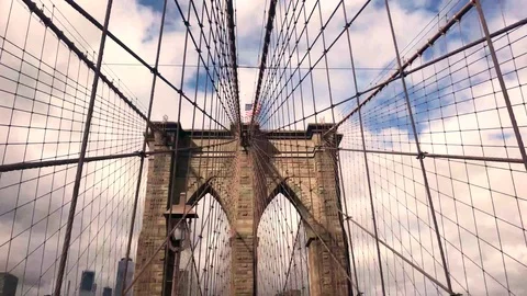 Various Views from the Brooklyn Bridge Stock Footage 97754774