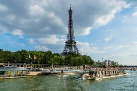 Various views of the Eiffel tower Stock Photos