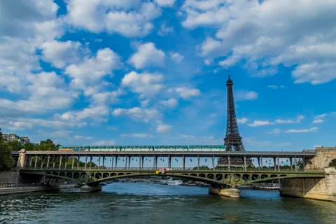 Various views of the Eiffel tower Stock Photos