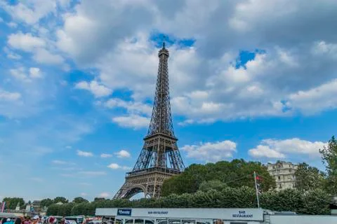 Various views of the Eiffel tower Stock Photos
