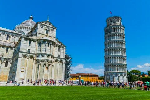 Various views of the Leaning Tower Stock Photos