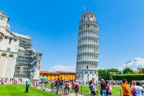 Various views of the Leaning Tower Stock Photos