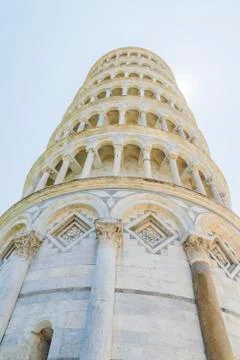 Various views of the Leaning Tower Stock Photos