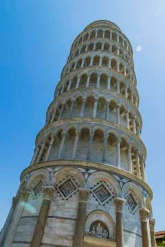 Various views of the Leaning Tower Stock Photos