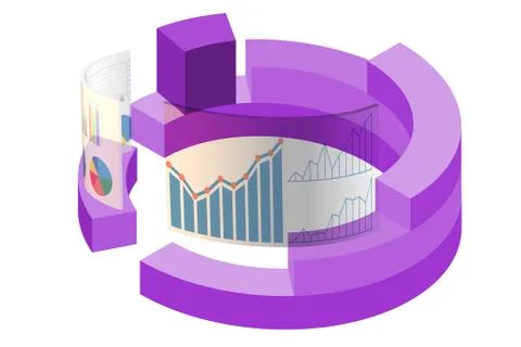 Various visualisation at trading environment - 3d rendering Stock Illustration
