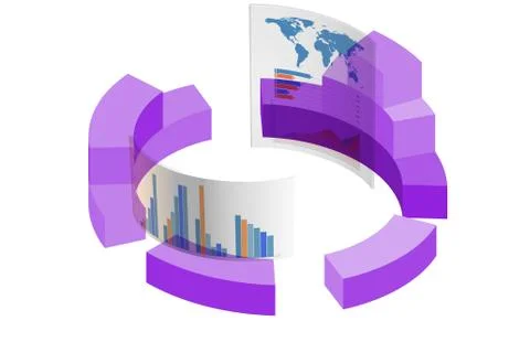 Various visualisation at trading environment - 3d rendering 스톡 일러스트