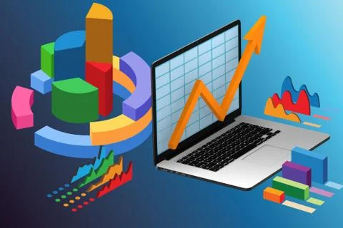 Various visualisation at trading environment - 3d rendering Illustrazione stock