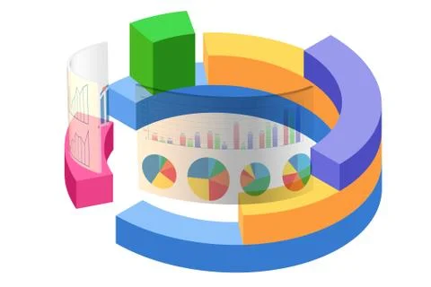 Various visualisation at trading environment - 3d rendering Stock Illustration