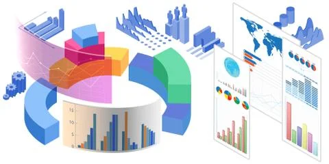 Various visualisation at trading environment - 3d rendering Illustrazione stock