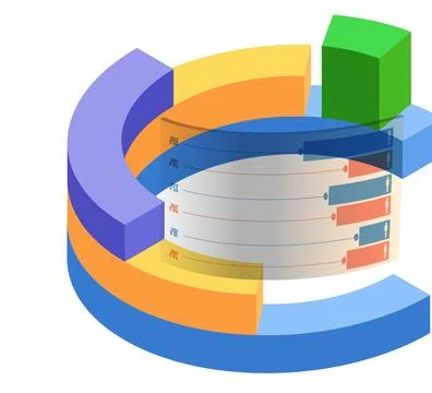 Various visualisation at trading environment - 3d rendering Stock Illustration