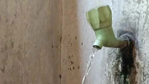 Various Water Faucets for Efficient Water Drainage in Home and Garden Settings Stock Footage 282301021