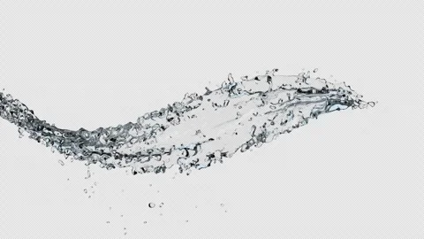 Various water shapes moving and flowing, splashes and movement of liquid Video stock 300205388