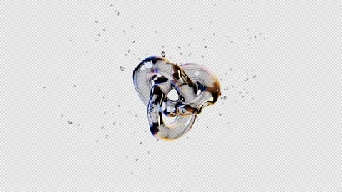 Various water shapes moving and flowing, splashes and movement of liquid Video stock 300683058