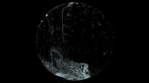 Various water shapes moving and flowing, splashes and movement of liquid Video stock 301072946