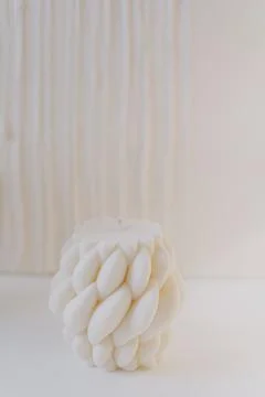 Various wax candles in the interior Stock Photos