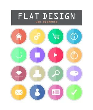 Various web icons with special design Stock Illustration