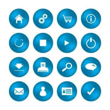 Various web icons with special design Stock Illustration