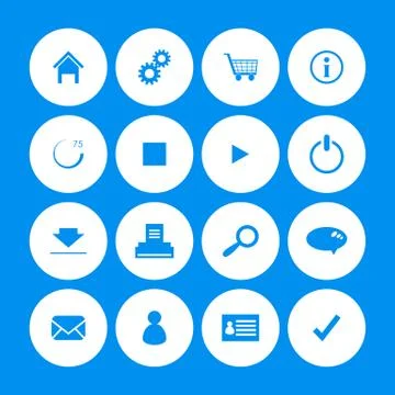 Various web icons with special design Stock Illustration