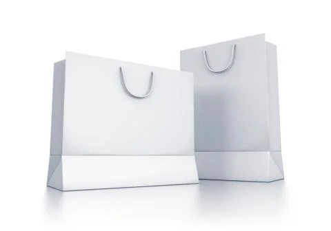 Various white bags. Stock Illustration