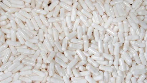 Various white pills background, top view. Stock Footage 221087858