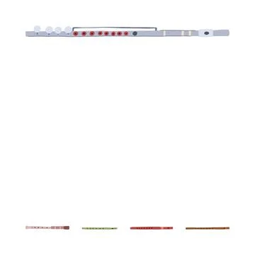 Various wind instruments featuring modern and traditional flutes イラスト素材