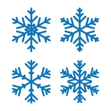 Various winter snowflakes vector set Stock Illustration