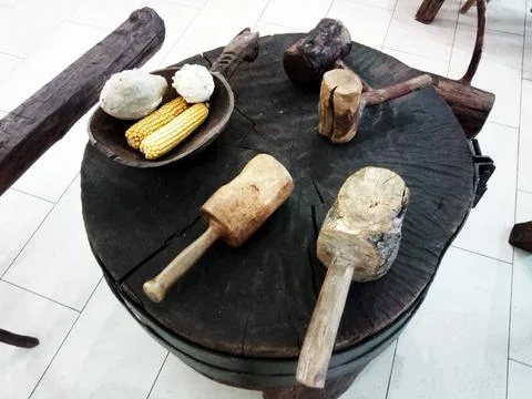 Various wooden tools on a table Photos