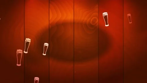 Various work beer brewery brand with glossy icon with bounce branch detailed Stock Footage 132613776