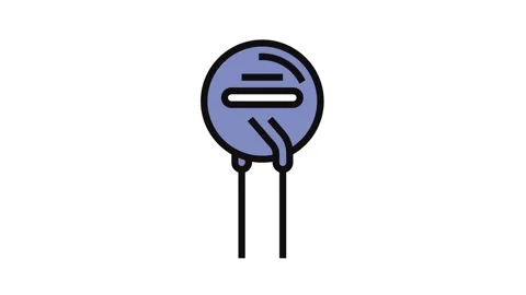 Varistor electronic component color icon animation Stock Footage 326097678
