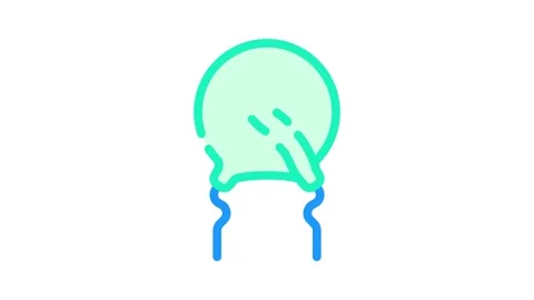 Varistor electronic component color icon animation Stock Footage 327269934