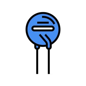 Varistor electronic component color icon vector illustration Illustrazione stock