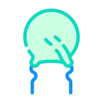Varistor electronic component color icon vector illustration Stock Illustration
