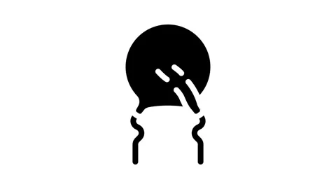 Varistor electronic component glyph icon animation Stock Footage 326745441