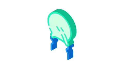 Varistor electronic component isometric icon animation Stock Footage 327292980