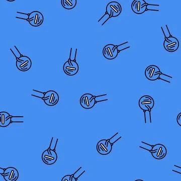 Varistor electronic component vector seamless pattern Stock Illustration