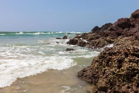Varkala beach in the day Stock Photos