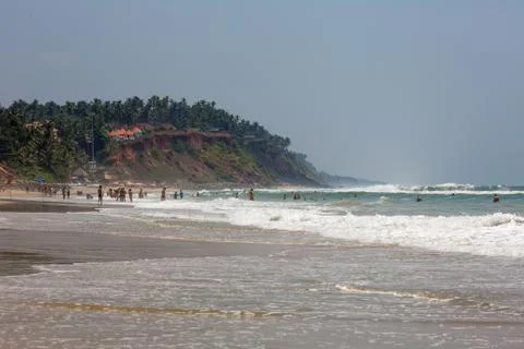 Varkala beach in the day Stock Photos