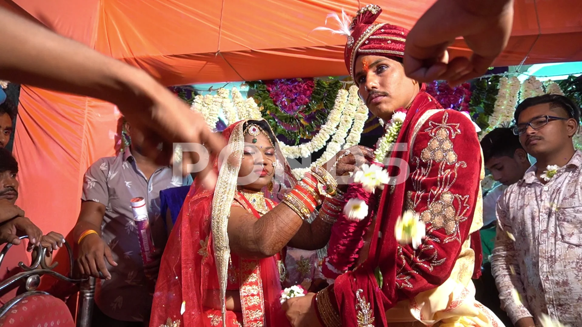 1920px x 1080px - A varmala or jaimala is an Indian weddin... | Stock Video | Pond5